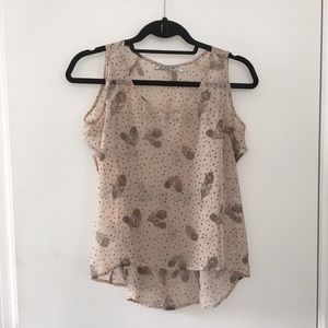 Cold shoulder see through top